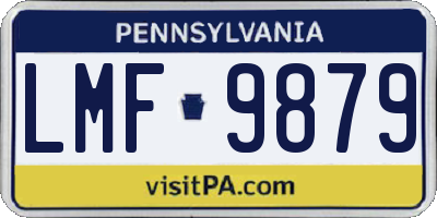 PA license plate LMF9879