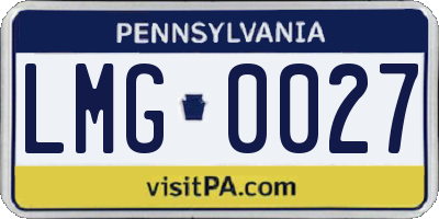 PA license plate LMG0027