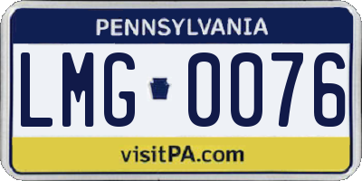 PA license plate LMG0076