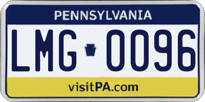 PA license plate LMG0096