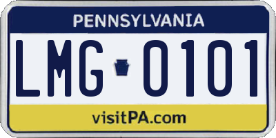 PA license plate LMG0101