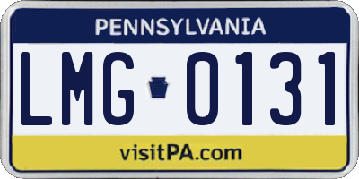 PA license plate LMG0131