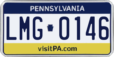 PA license plate LMG0146