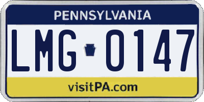 PA license plate LMG0147
