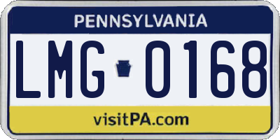 PA license plate LMG0168