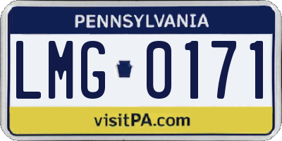 PA license plate LMG0171