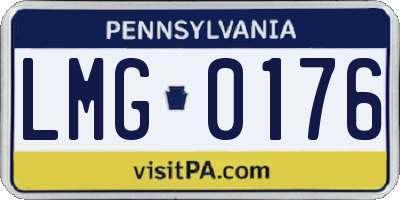 PA license plate LMG0176