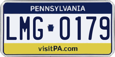 PA license plate LMG0179
