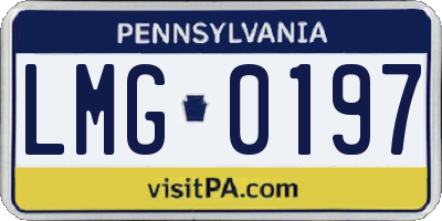 PA license plate LMG0197