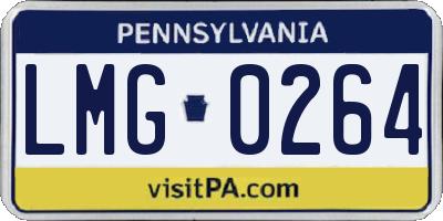 PA license plate LMG0264