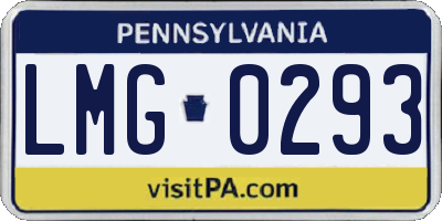 PA license plate LMG0293