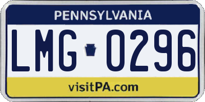 PA license plate LMG0296