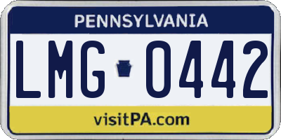 PA license plate LMG0442