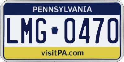 PA license plate LMG0470