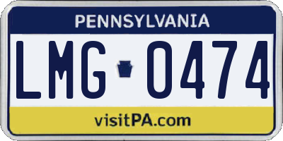 PA license plate LMG0474