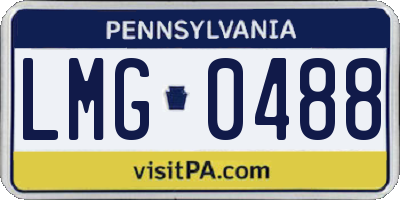 PA license plate LMG0488