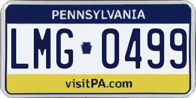 PA license plate LMG0499