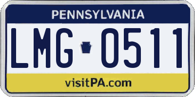 PA license plate LMG0511