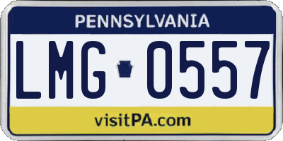PA license plate LMG0557