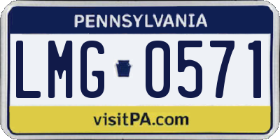 PA license plate LMG0571