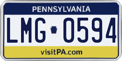 PA license plate LMG0594