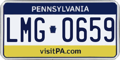 PA license plate LMG0659