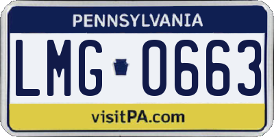 PA license plate LMG0663
