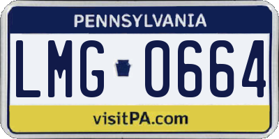 PA license plate LMG0664