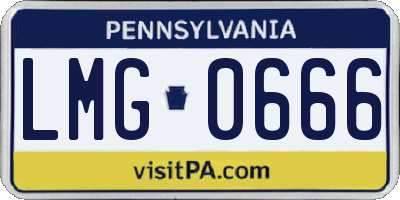 PA license plate LMG0666