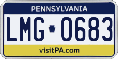 PA license plate LMG0683