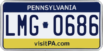 PA license plate LMG0686