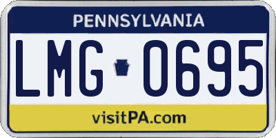 PA license plate LMG0695