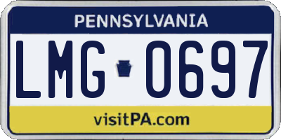 PA license plate LMG0697