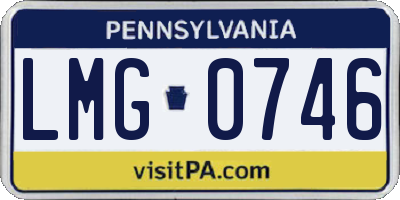 PA license plate LMG0746