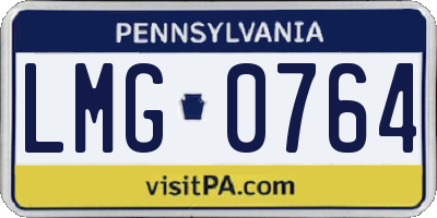 PA license plate LMG0764