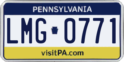 PA license plate LMG0771