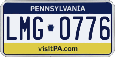 PA license plate LMG0776