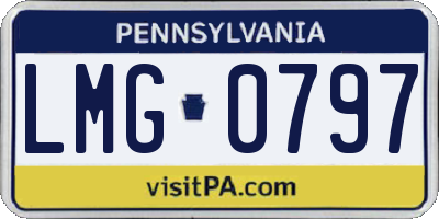 PA license plate LMG0797