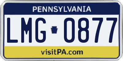 PA license plate LMG0877