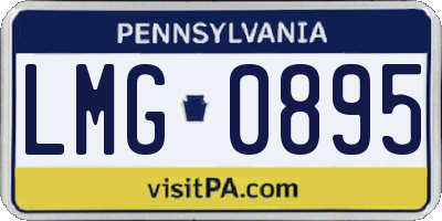 PA license plate LMG0895