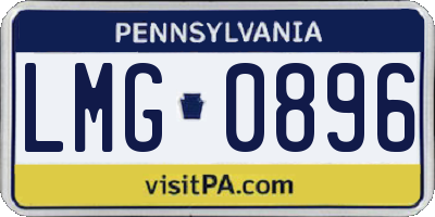 PA license plate LMG0896