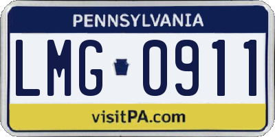 PA license plate LMG0911