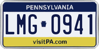 PA license plate LMG0941