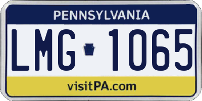 PA license plate LMG1065