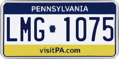 PA license plate LMG1075