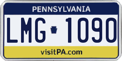 PA license plate LMG1090