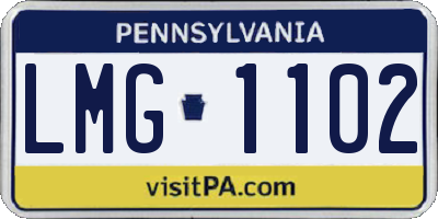 PA license plate LMG1102