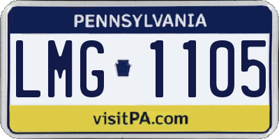 PA license plate LMG1105