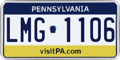 PA license plate LMG1106