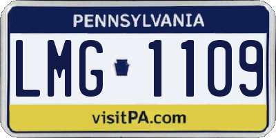 PA license plate LMG1109